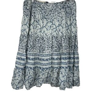 VTG Chaps Maxi Skirt Floral Cottage Core Bohemian Hippy Peasant Prairie Size PXL